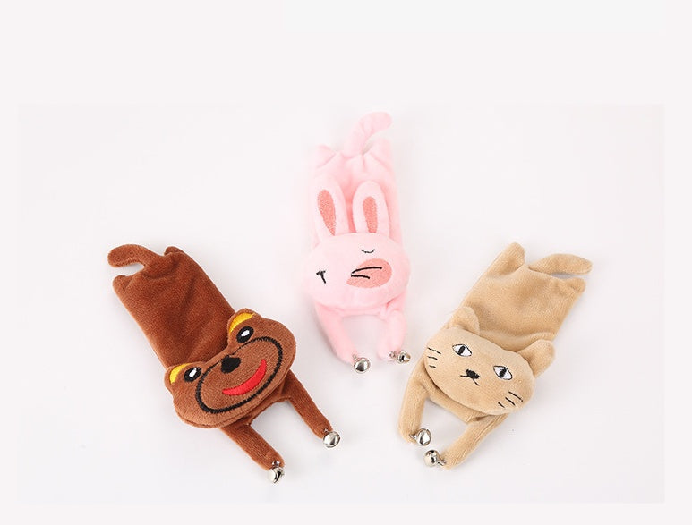 KFX-0829629 Cute Plush Cat, Rabbit, and Red Panda Toys with Bell Sound – Perfect for Playful Pets