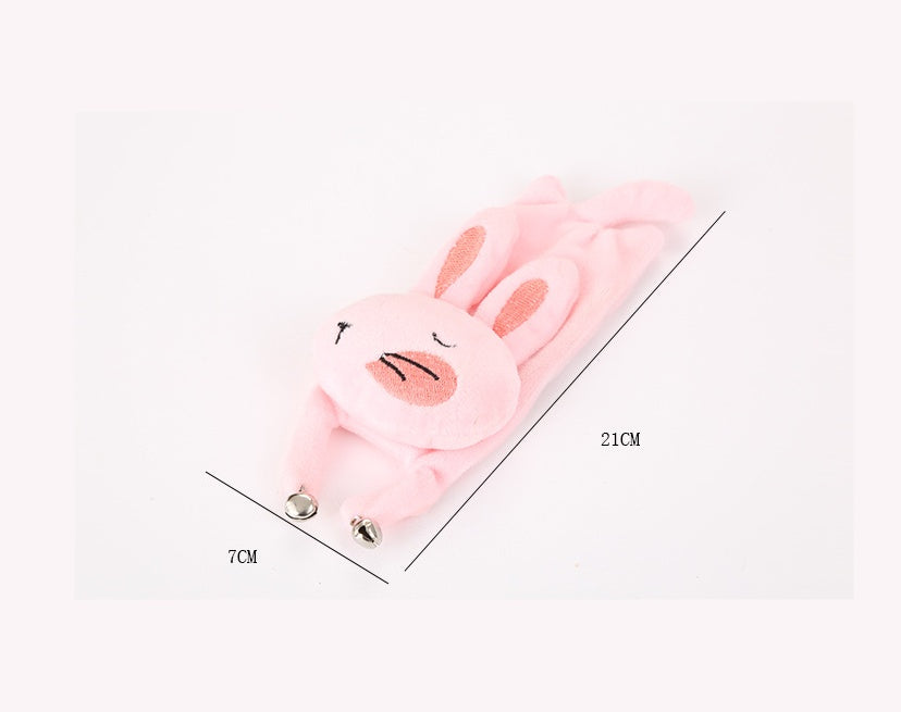 KFX-0829629 Cute Plush Cat, Rabbit, and Red Panda Toys with Bell Sound – Perfect for Playful Pets