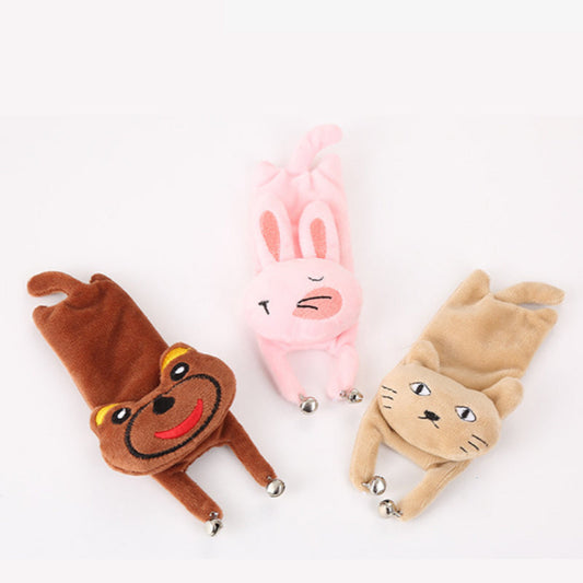 KFX-0829629 Cute Plush Cat, Rabbit, and Red Panda Toys with Bell Sound – Perfect for Playful Pets