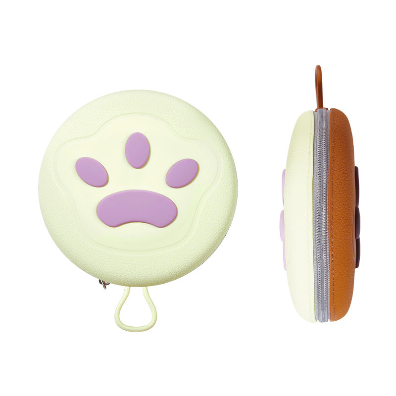 KFX-0830141 Integrated Folding Pet Double Bowl with Eco-Friendly Silicone in Brown, Beige, Pink, and Rice Colors