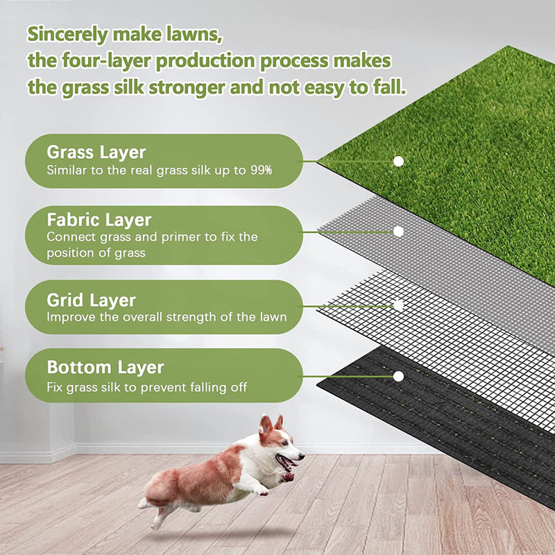KFX-0831805 Pet Lawn Mat Professional Toilet – Black Base, Multiple Sizes Available (40x60cm, 50x70cm, 70x90cm, 80x100cm) for Dogs