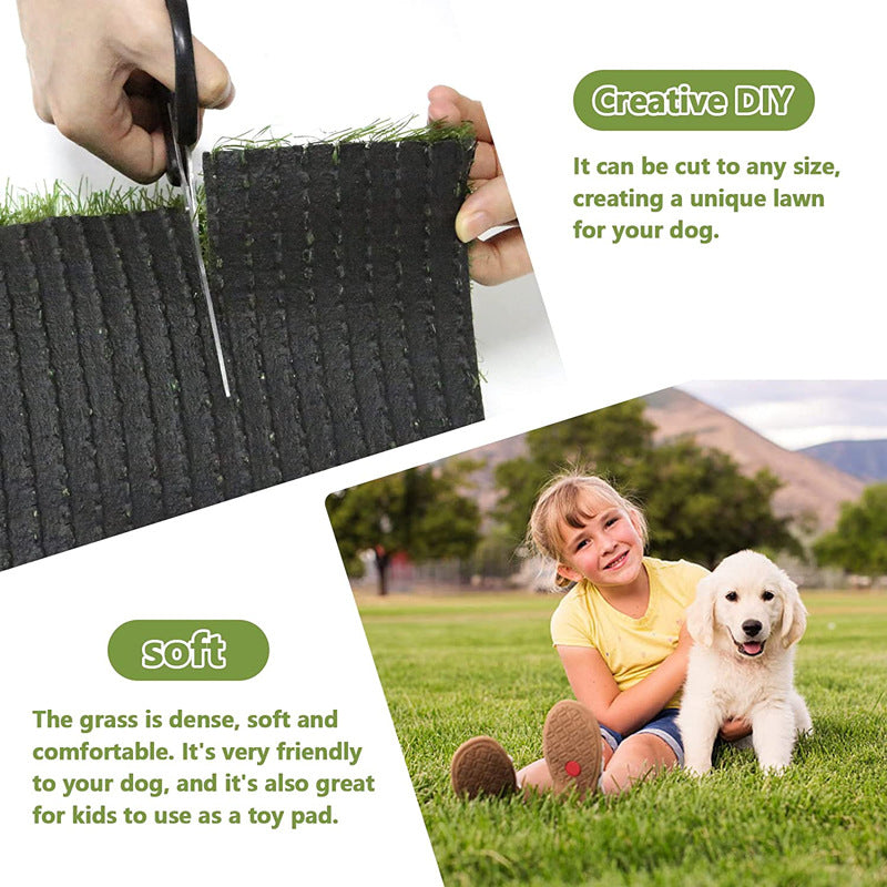 KFX-0831805 Pet Lawn Mat Professional Toilet – Black Base, Multiple Sizes Available (40x60cm, 50x70cm, 70x90cm, 80x100cm) for Dogs