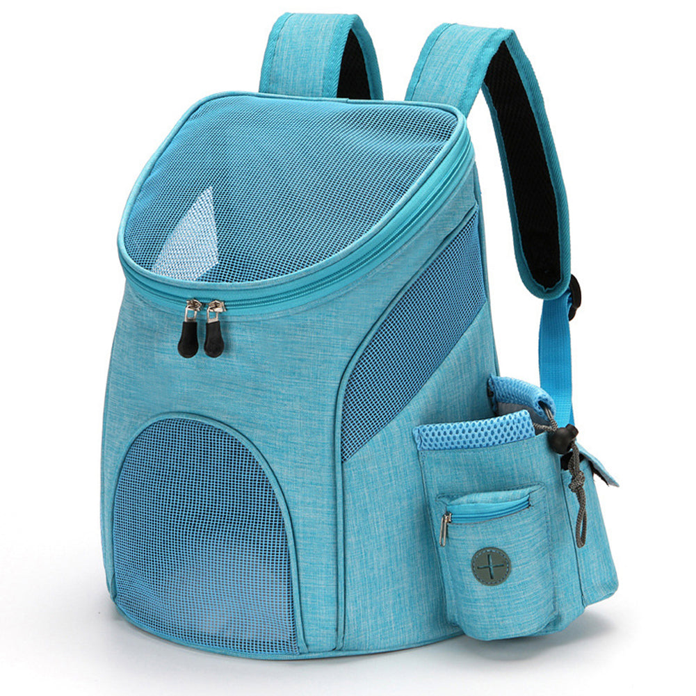 KFX-0832189 Foldable Mesh Pet Backpack with Durable Zipper and Adjustable Straps