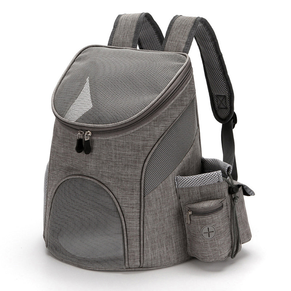 KFX-0832189 Foldable Mesh Pet Backpack with Durable Zipper and Adjustable Straps