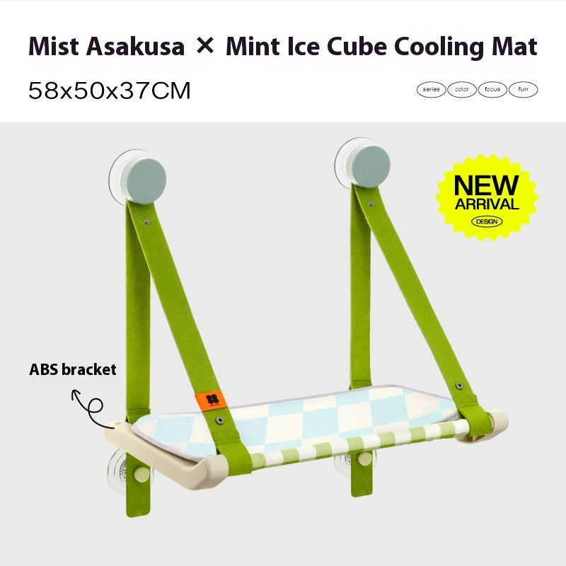 KFX-0834365 Cozy Cat Hammock with Window Sucker for Balcony and Glass Swing