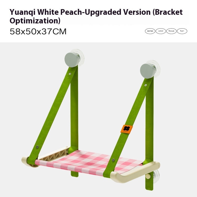 KFX-0834365 Cozy Cat Hammock with Window Sucker for Balcony and Glass Swing