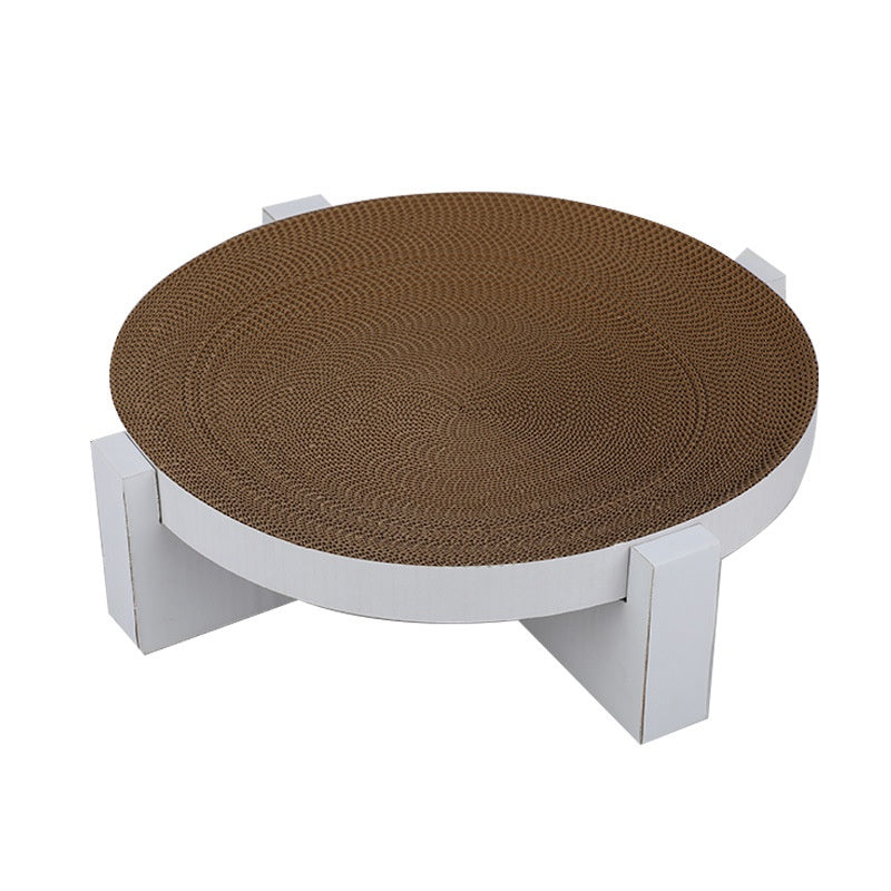 KFX-0835901 White Corrugated Paper Round Bowl Cat Scratch Board - 44 cm x 12 cm