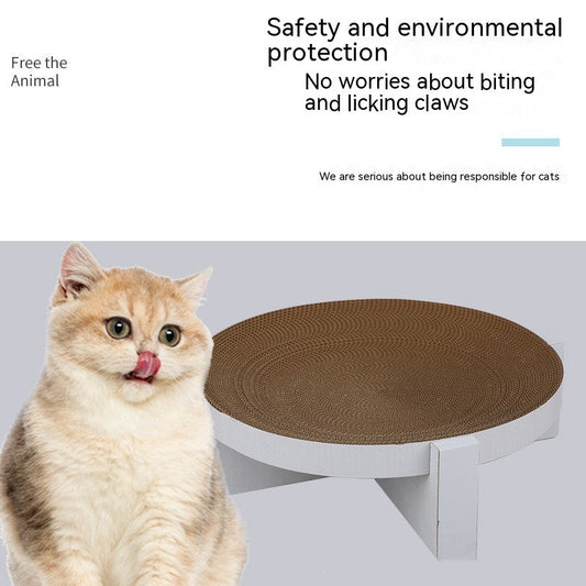 KFX-0835901 White Corrugated Paper Round Bowl Cat Scratch Board - 44 cm x 12 cm