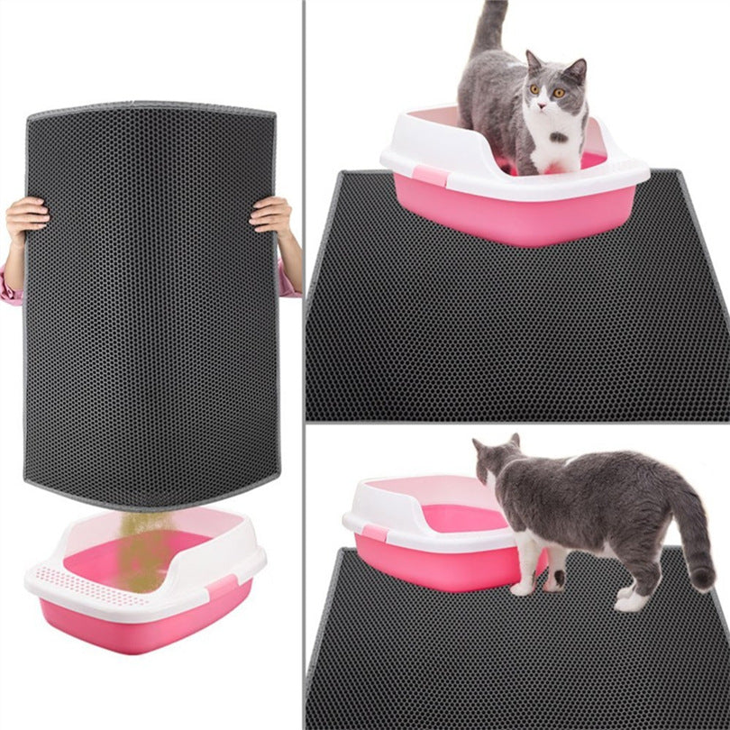 KFX-0837565 Folding Sand Pad Cat Scratch and Massage Cushion - Large 75x58cm, Black or Beige