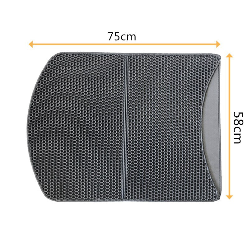 KFX-0837565 Folding Sand Pad Cat Scratch and Massage Cushion - Large 75x58cm, Black or Beige