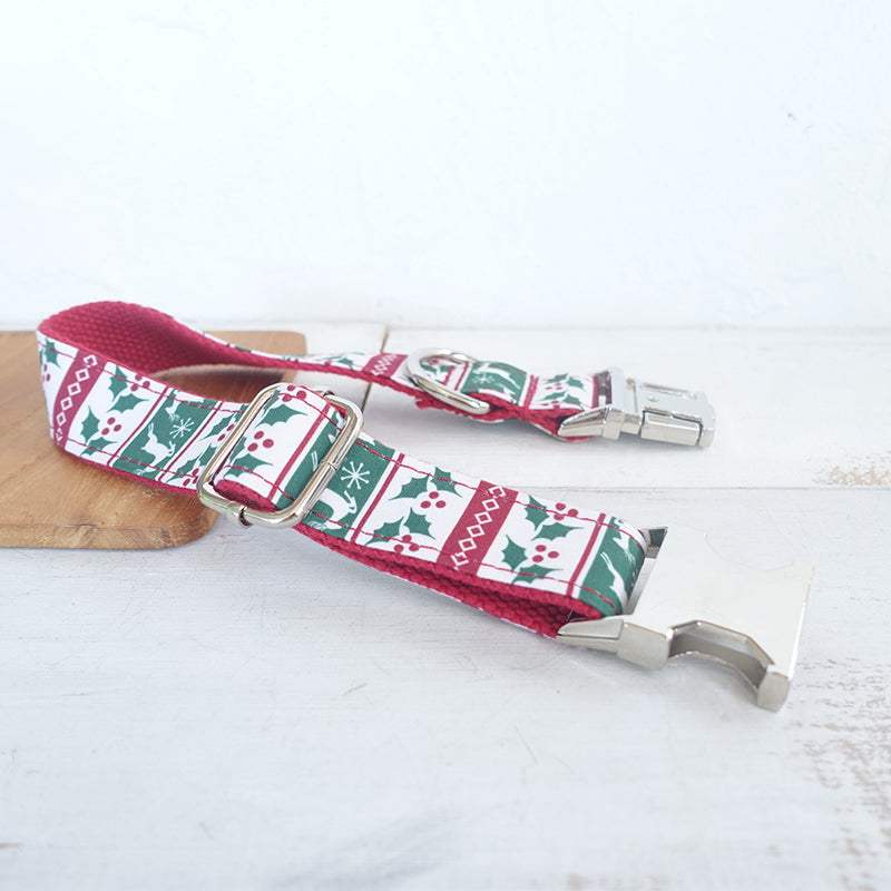 KFX-0837693 Christmas Deer Soft Collar and Leash Set for Dogs - Light Gold, Multiple Sizes Available
