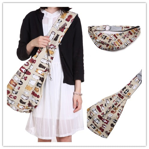 KFX-0837949 Breathable Polyester One-Shoulder Pet Carrier Bag for Dogs