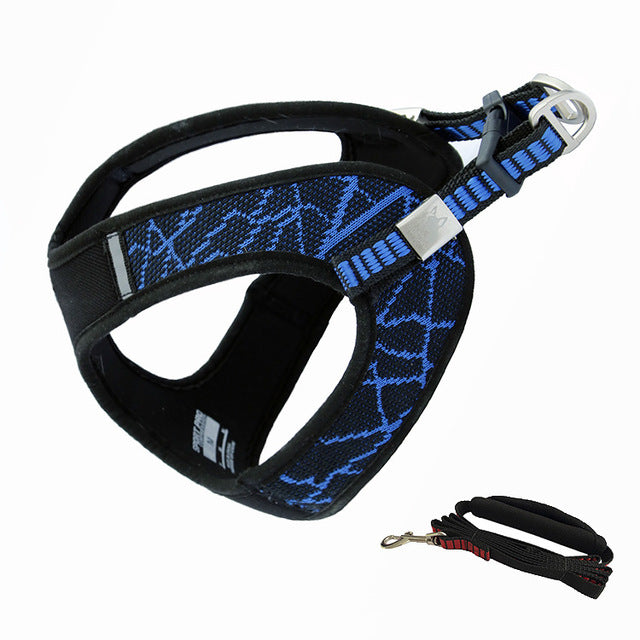 KFX-0840765 Comfortable Breathable Dog Chest Strap with Reflective Features - V8 Model, Available in Sizes XS-L