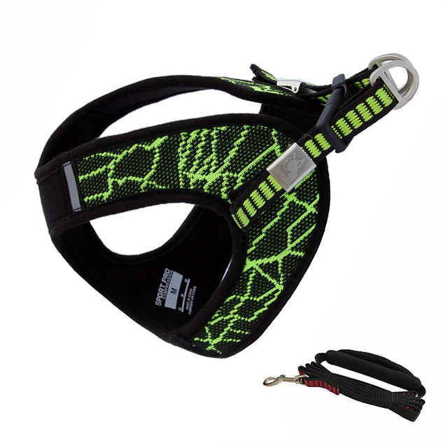 KFX-0840765 Comfortable Breathable Dog Chest Strap with Reflective Features - V8 Model, Available in Sizes XS-L