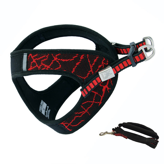 KFX-0840765 Comfortable Breathable Dog Chest Strap with Reflective Features - V8 Model, Available in Sizes XS-L