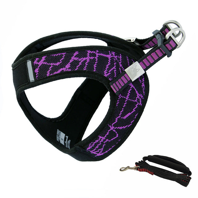 KFX-0840765 Comfortable Breathable Dog Chest Strap with Reflective Features - V8 Model, Available in Sizes XS-L