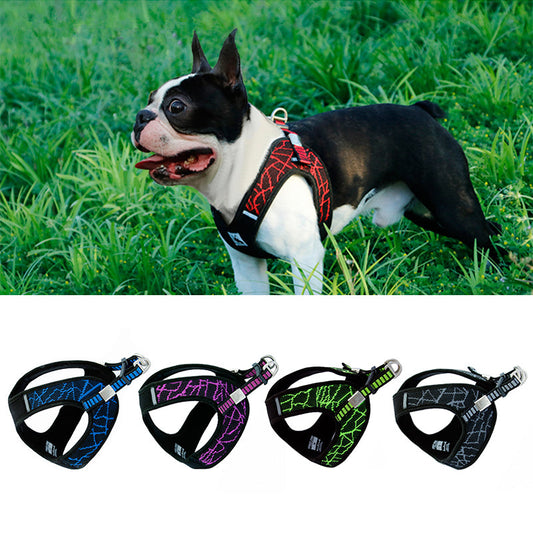 KFX-0840765 Comfortable Breathable Dog Chest Strap with Reflective Features - V8 Model, Available in Sizes XS-L