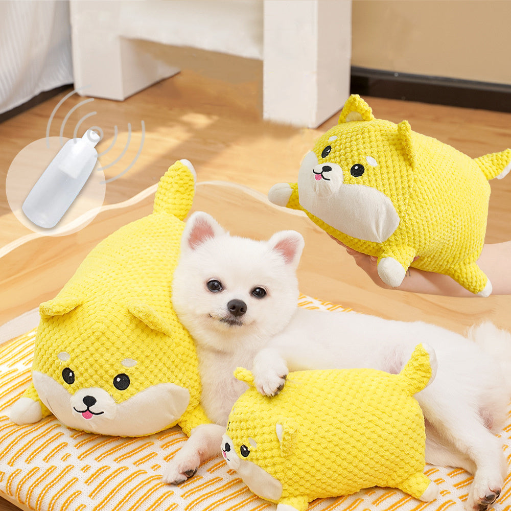 KFX-0842941 Plush Dog Calming Toy - Squeaky Teeth Cleaning Chew Pillow for Puppies