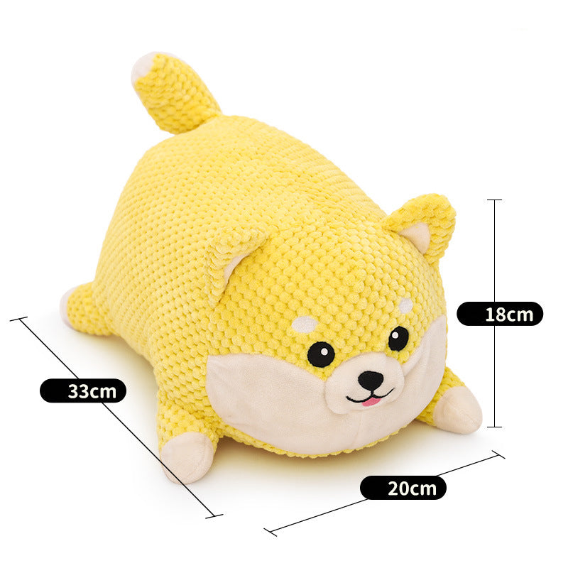 KFX-0842941 Plush Dog Calming Toy - Squeaky Teeth Cleaning Chew Pillow for Puppies