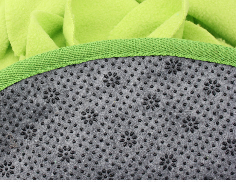 KFX-0843325 Full Garden Spring Sniffing Pad for Pets - Round Polar Fleece Chew Toy, 43cm Diameter, Colorful Floral Design