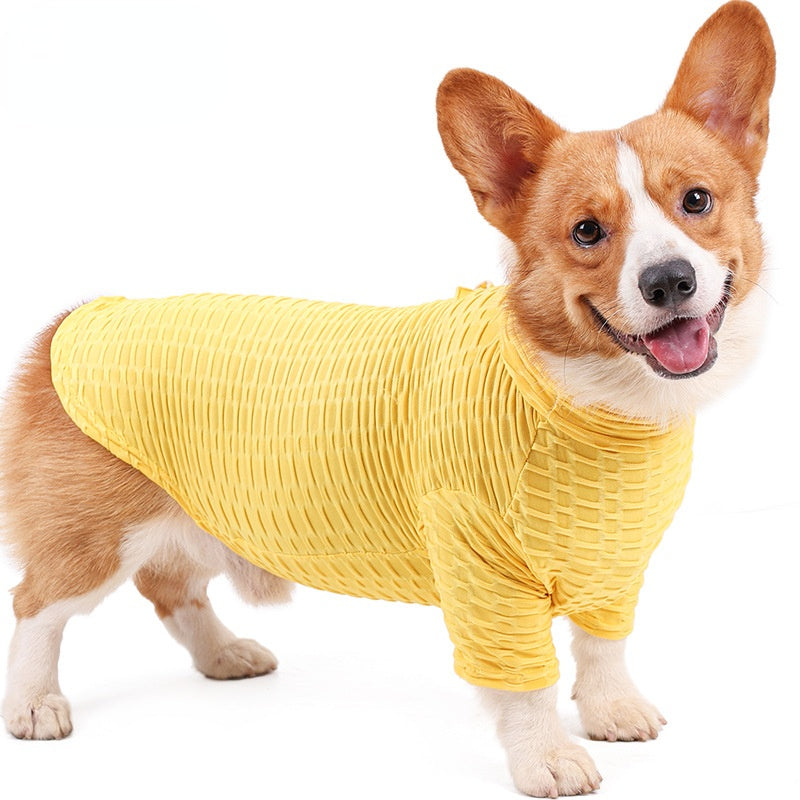 KFX-0847037 High Necked Super Elastic Slim Fit T-Shirt for Pets - Autumn Winter Collection