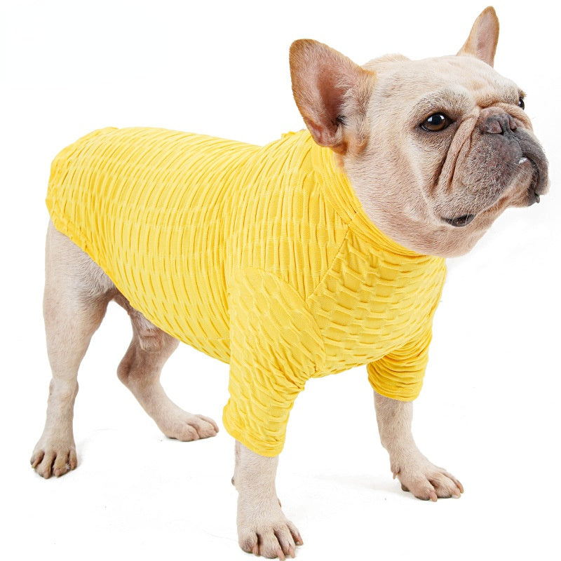 KFX-0847037 High Necked Super Elastic Slim Fit T-Shirt for Pets - Autumn Winter Collection