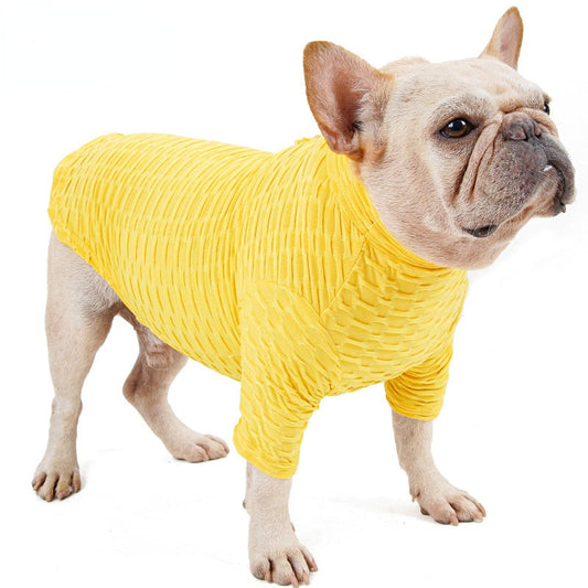 KFX-0847037 High Necked Super Elastic Slim Fit T-Shirt for Pets - Autumn Winter Collection