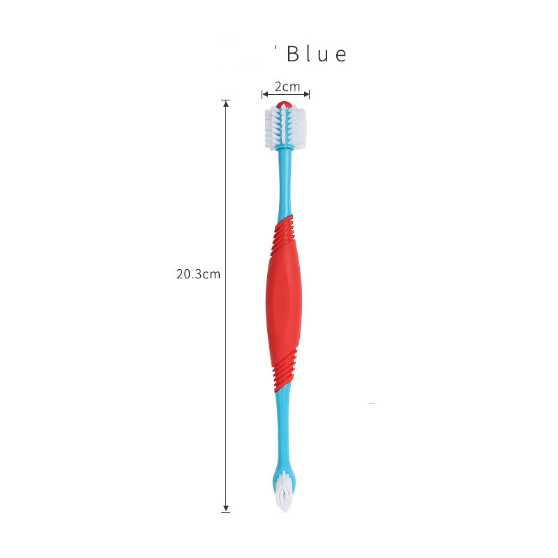 KFX-0848061 Pet Dental Supplies Double-Headed Toothbrush for Effective Teeth Cleaning