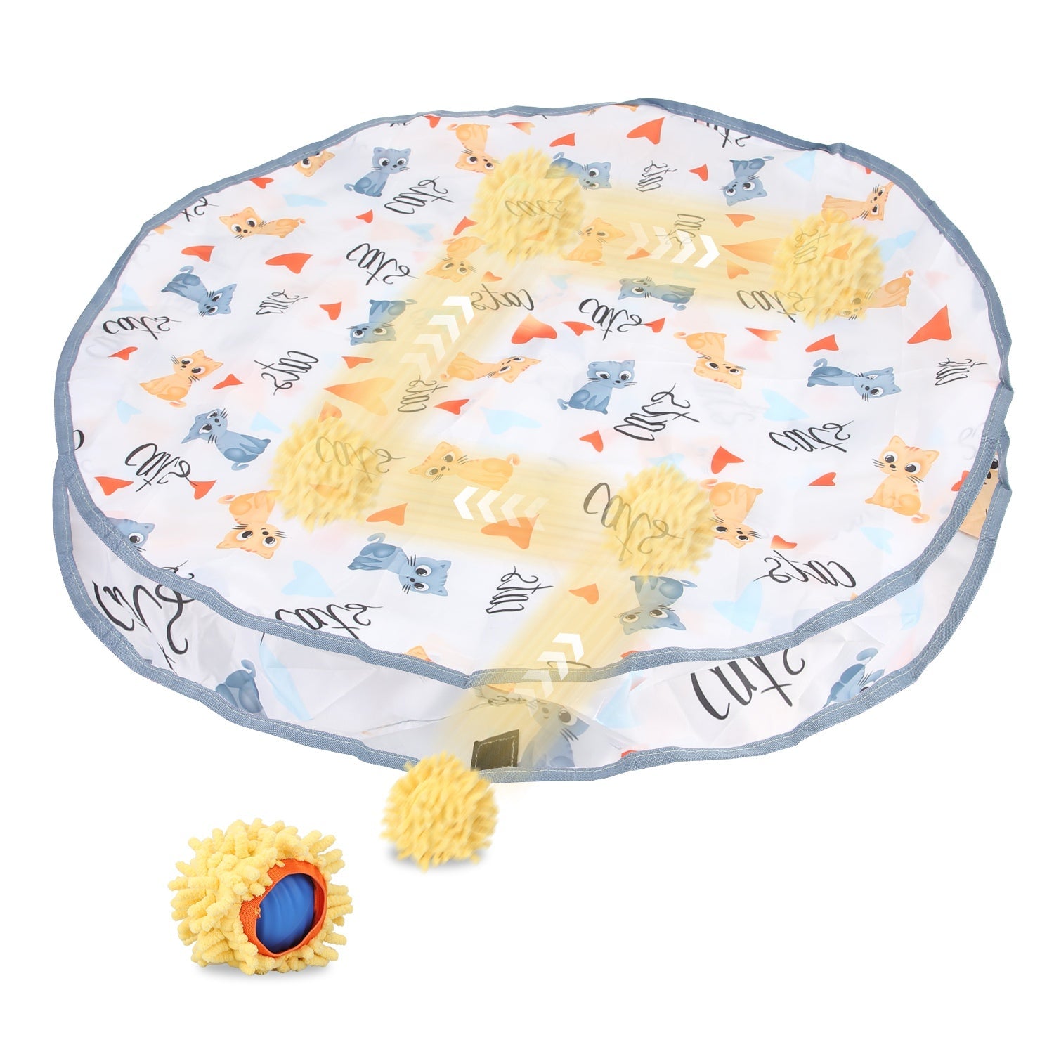 KFX-0848701 Interactive Motion-Activated Cat Toy Ball with Rechargeable Battery for Indoor Play