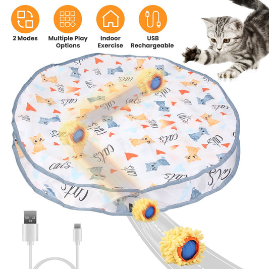KFX-0848701 Interactive Motion-Activated Cat Toy Ball with Rechargeable Battery for Indoor Play