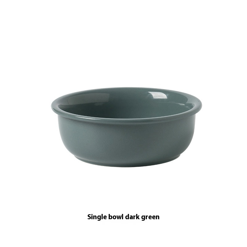 KFX-0853181 Ceramic Pet Bowls with Iron Rack – Double and Single Options Available in Multiple Colors