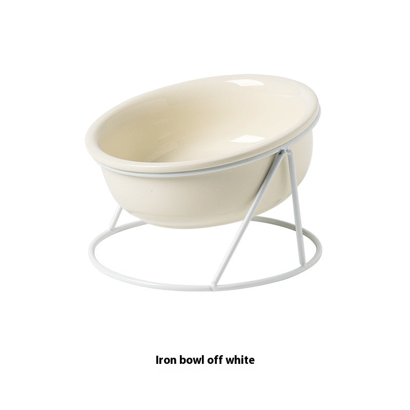 KFX-0853181 Ceramic Pet Bowls with Iron Rack – Double and Single Options Available in Multiple Colors