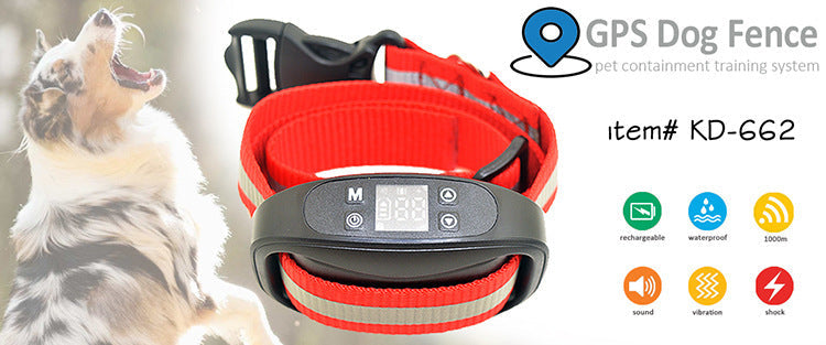 KFX-0854973 Wireless GPS Dog Training Collar with Rechargeable Waterproof Feature
