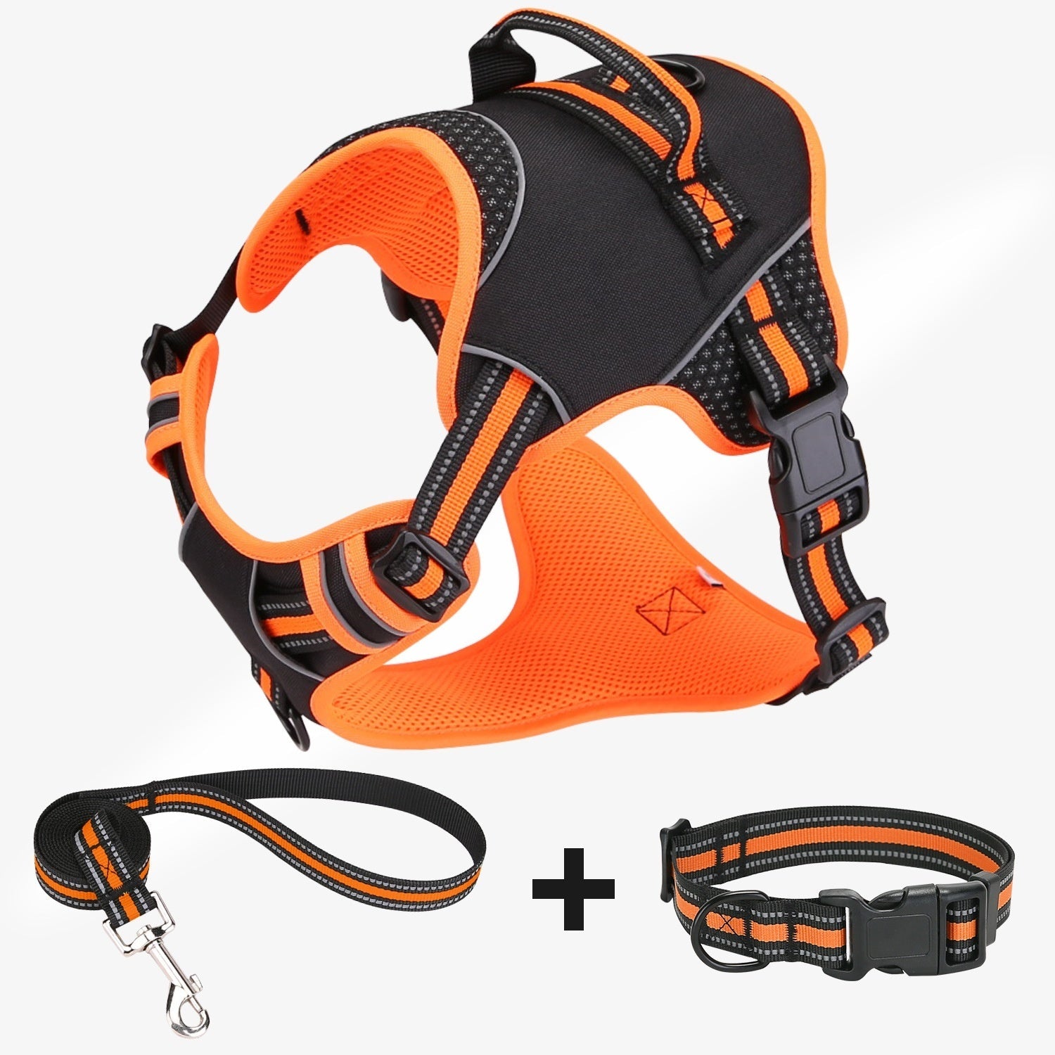 KFX-0856253 Adjustable Dog Harness with Traction Strap for Outdoor Training and Safety