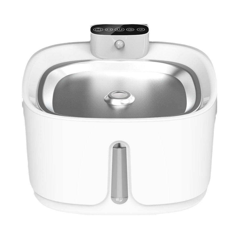 KFX-0857789 Wireless Stainless Steel Smart Pet Water Fountain for Dogs and Cats, 4000 mAh Battery