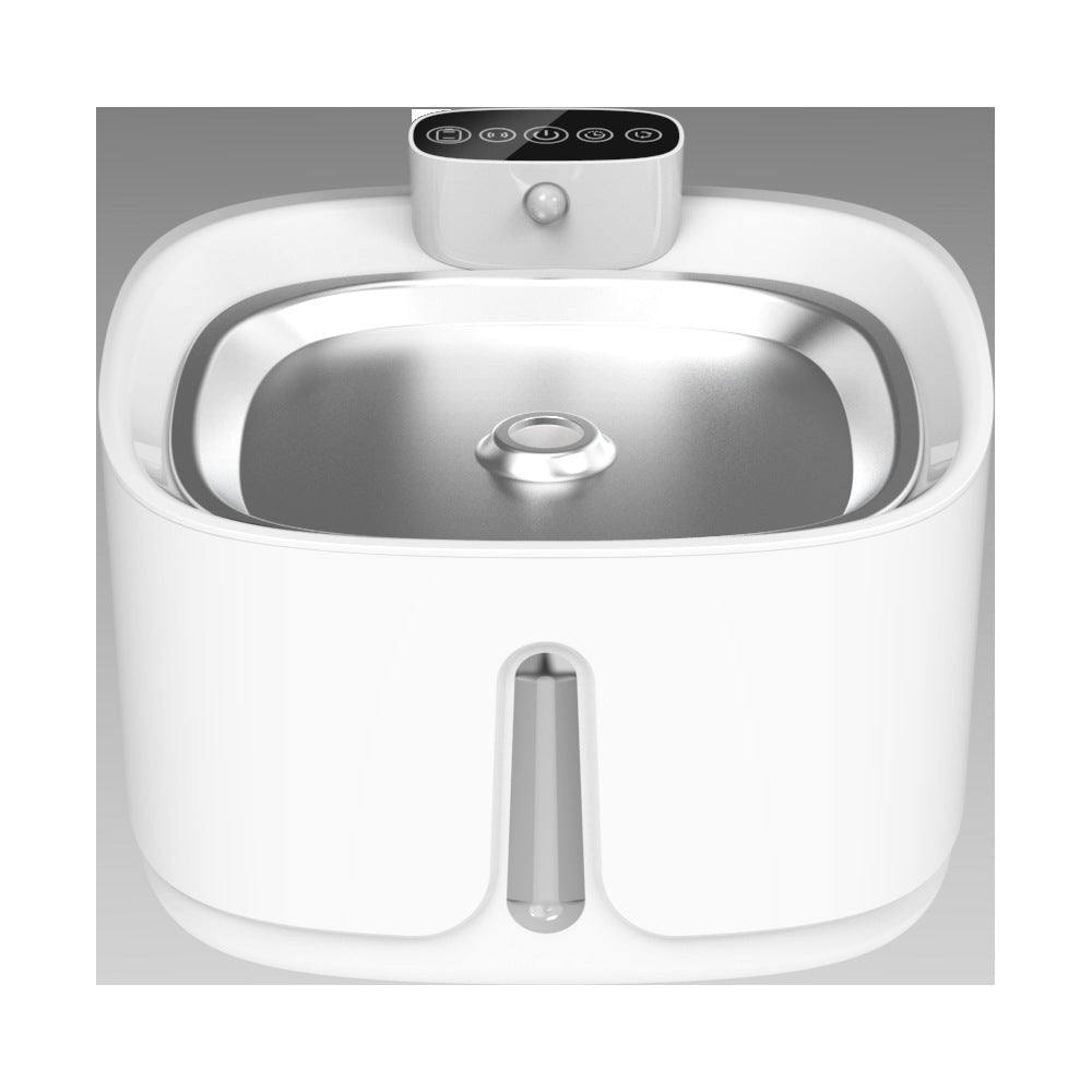 KFX-0857789 Wireless Stainless Steel Smart Pet Water Fountain for Dogs and Cats, 4000 mAh Battery