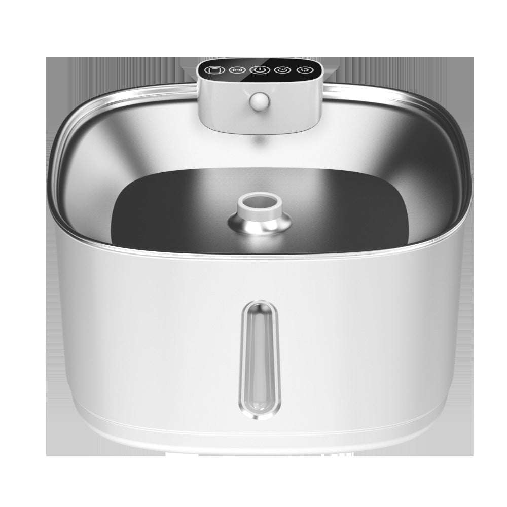KFX-0857789 Wireless Stainless Steel Smart Pet Water Fountain for Dogs and Cats, 4000 mAh Battery