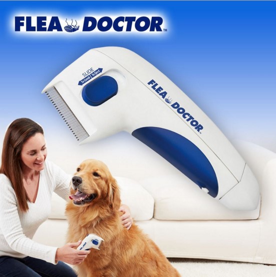 KFX-0858557 Electric Flea and Tick Pet Comb for Safe and Effective Pest Removal