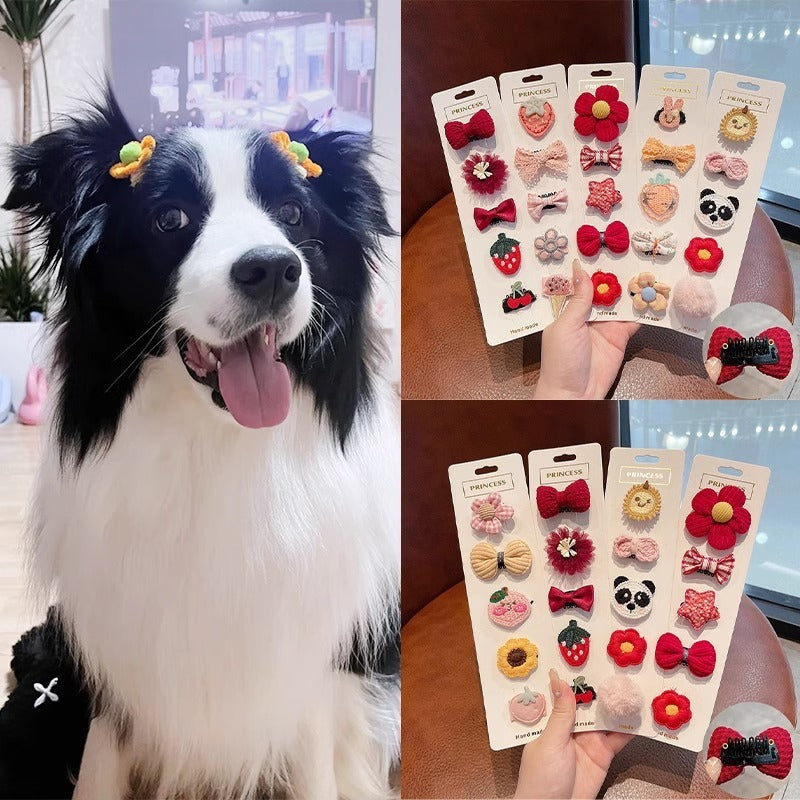 KFX-0858813 Mini Dog Hairpins Set in Various Colors – Available in 5, 10, 15, or 20 Pieces