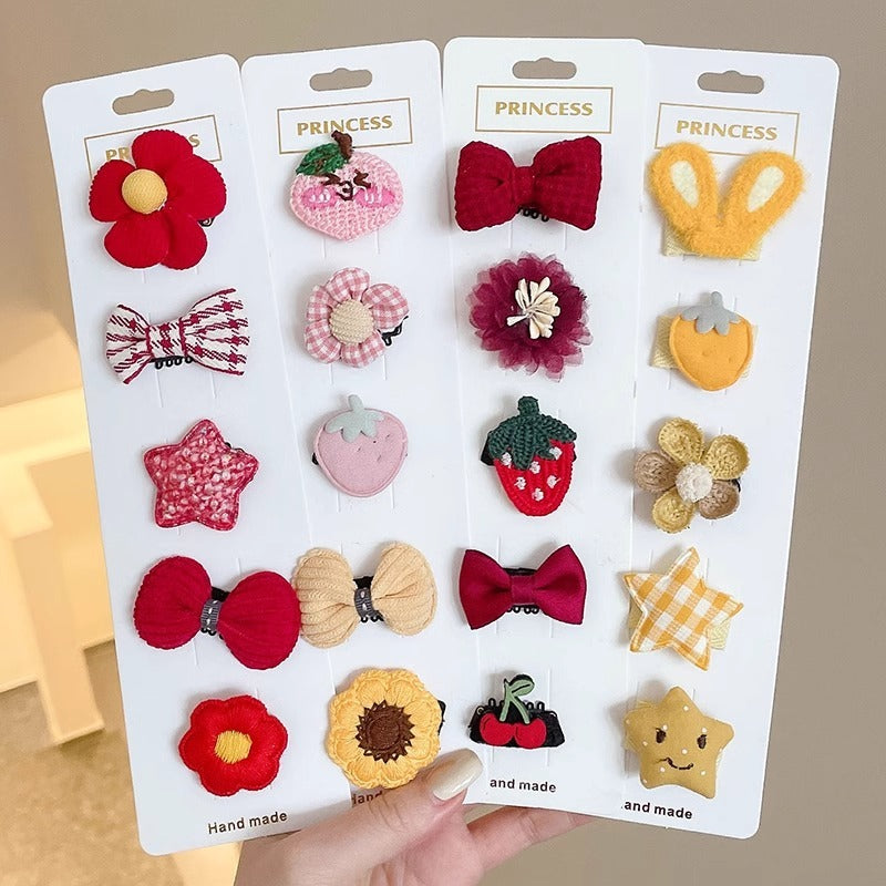 KFX-0858813 Mini Dog Hairpins Set in Various Colors – Available in 5, 10, 15, or 20 Pieces