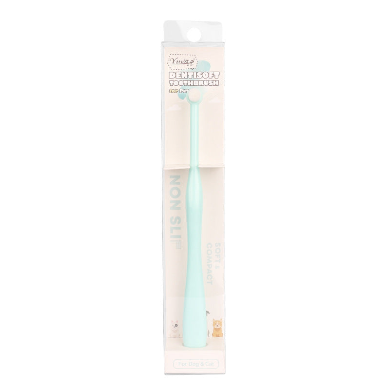 KFX-0864317 Pet Toothbrush Set with Finger Brush and Toothpaste in Various Colors