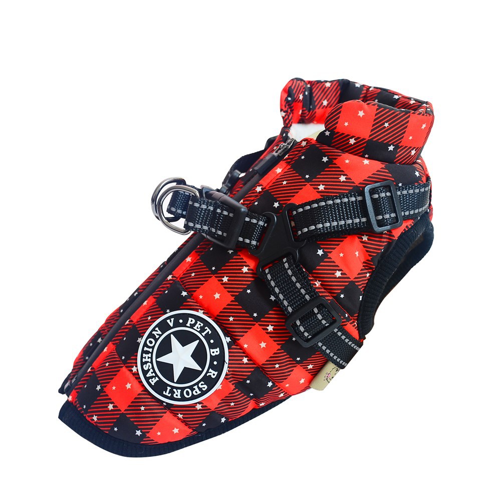 KFX-0866877 Waterproof Reflective Winter Pet Coat with Chest and Back Coverage - Available in Multiple Sizes and Styles