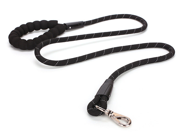 KFX-0868285 Reflective EVA Foam Handle Dog Leash - Strong Durable Nylon Round Rope for Safe Outdoor Use