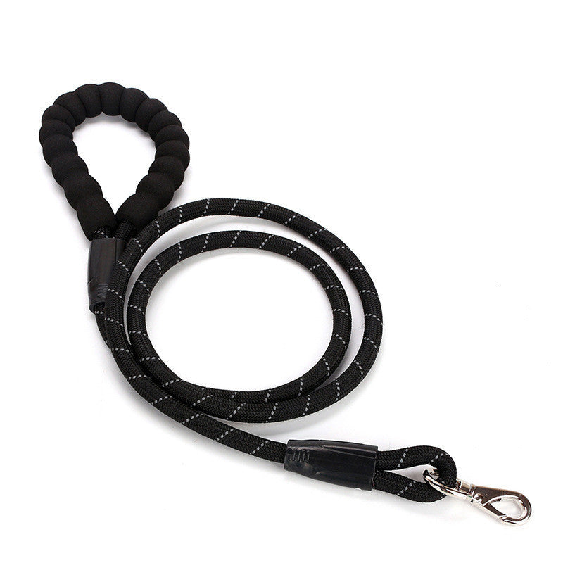 KFX-0868285 Reflective EVA Foam Handle Dog Leash - Strong Durable Nylon Round Rope for Safe Outdoor Use