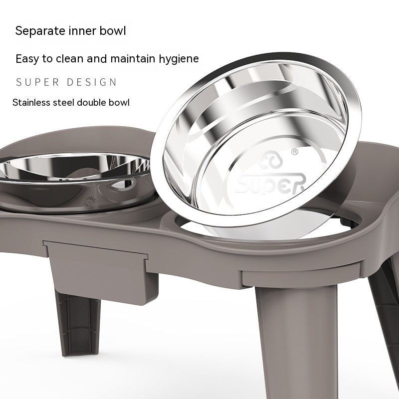 KFX-0868669 Cervical Support Leak-Proof Double Bowl for Cats and Dogs - Available in Multiple Sizes