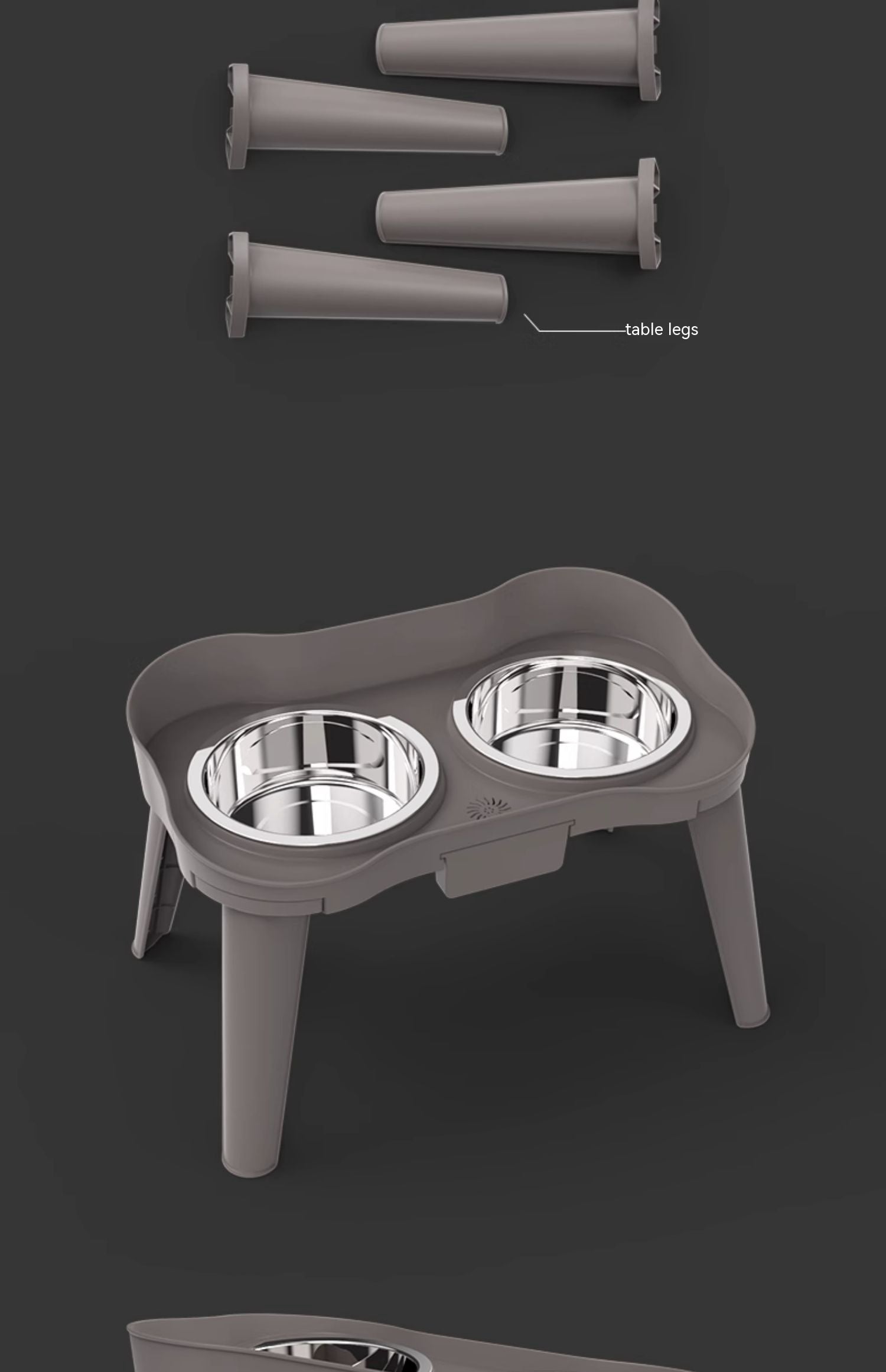 KFX-0868669 Cervical Support Leak-Proof Double Bowl for Cats and Dogs - Available in Multiple Sizes