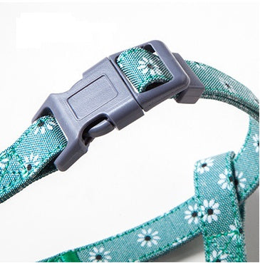 KFX-0869949 Durable Nylon Cat Leash with Adjustable Neck and Chest Fit