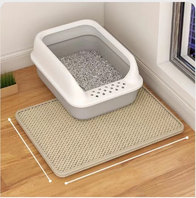 KFX-0870333 Double Layer Cat Litter Mat with Anti-Tracking Design in Multiple Colors