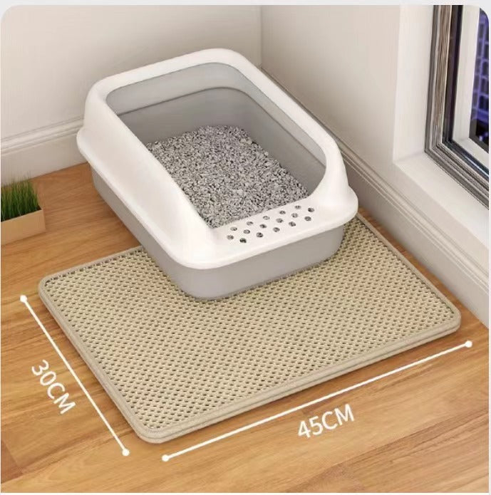 KFX-0870333 Double Layer Cat Litter Mat with Anti-Tracking Design in Multiple Colors