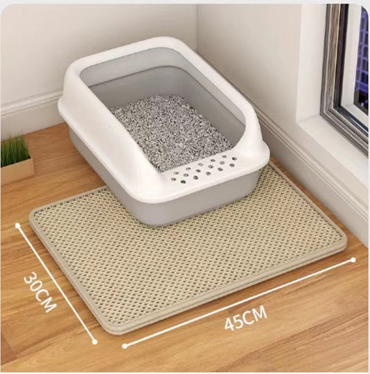 KFX-0870333 Double Layer Cat Litter Mat with Anti-Tracking Design in Multiple Colors